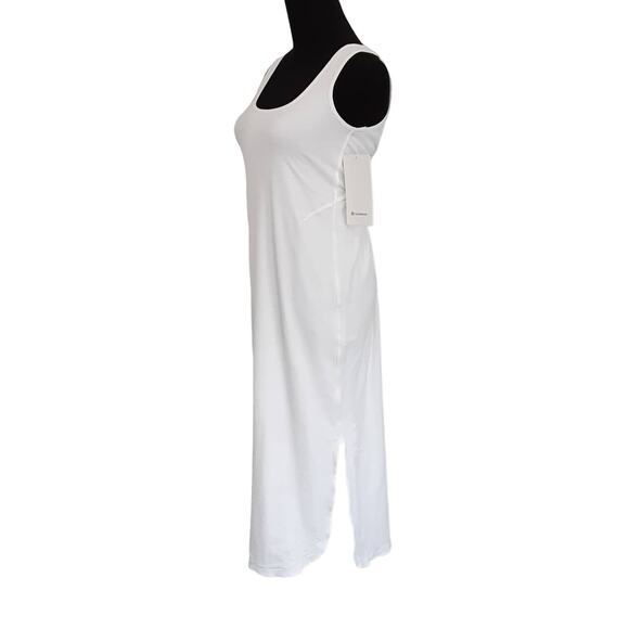 Lululemon Pima Cotton Open Back Midi Dress White Swim Cover Up Summer NWT - Picture 5 of 13